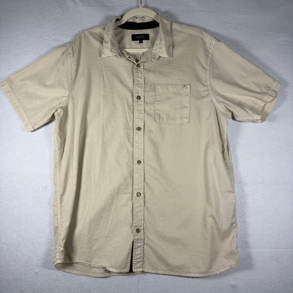 Roark Artifacts of Adventure Made To Fade Shirt XL Tan Organic Cotton Tencel